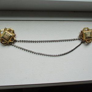 SALE!!!VTG Rhinestone Collar/Sweater Clip/Pin/ Sweater Guard